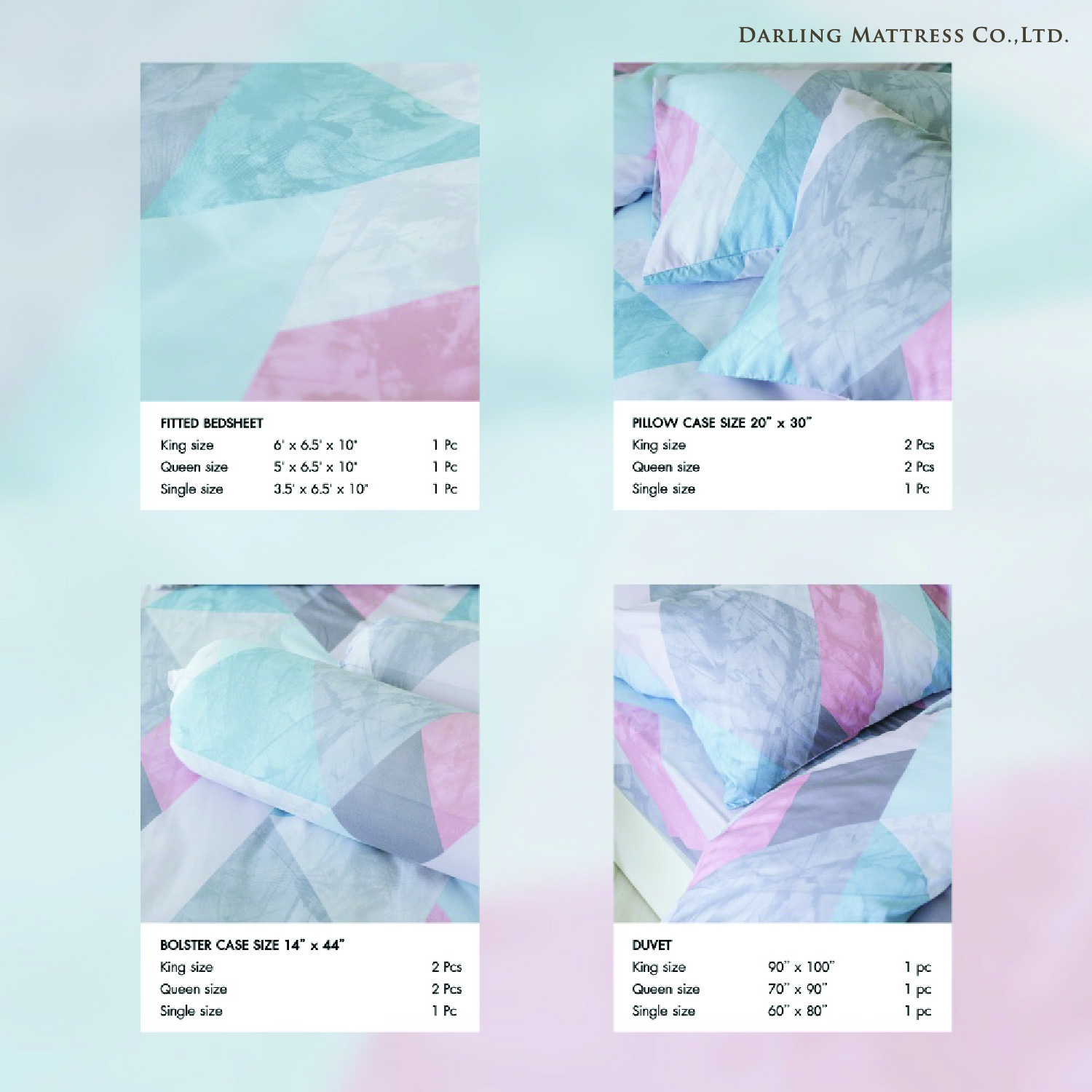 ชุดผ้าปูผ้านวม 5 ฟุต DARLING MATTRESS รุ่นแอบสแตรกต์ ลายมาร์เบิ้ล_3